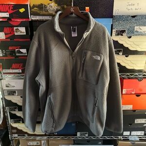 The North Face Light Gray Sherpa Jacket